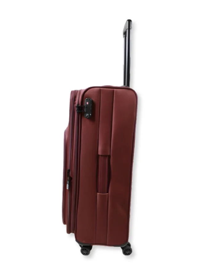 DKNY DKNY Softside Luggage on Wheels for Unisex | Ultra Lightweight ABS on with Spinner Wheels 4 Color Dark Red